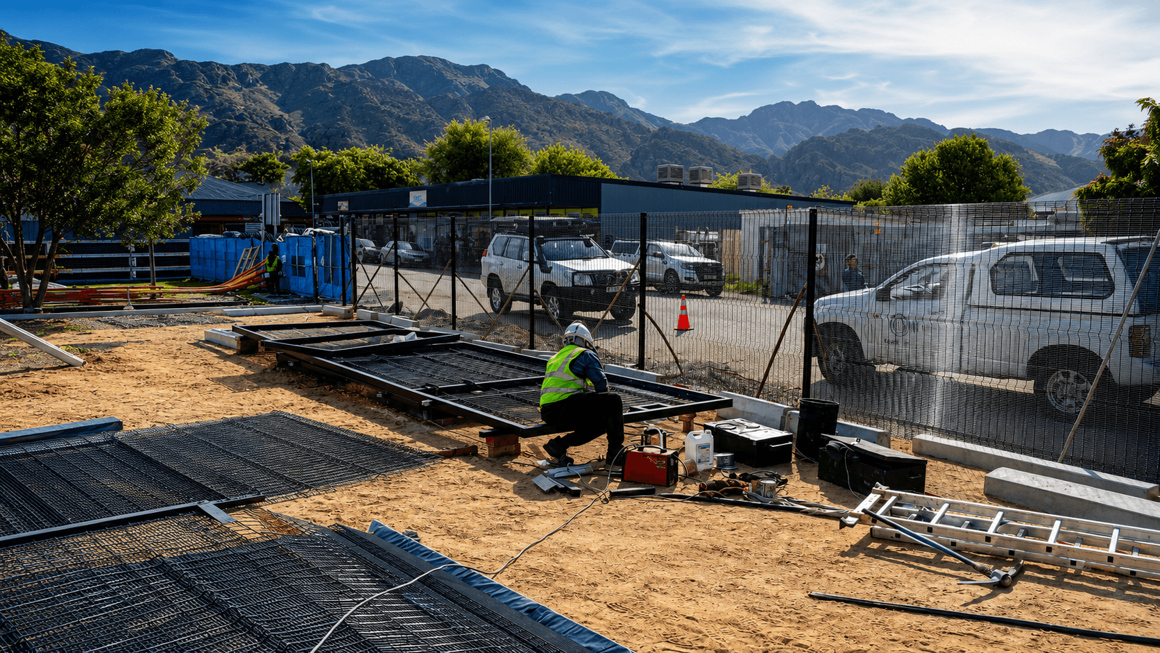 Completed Bull Fencing project showing installed perimeter security